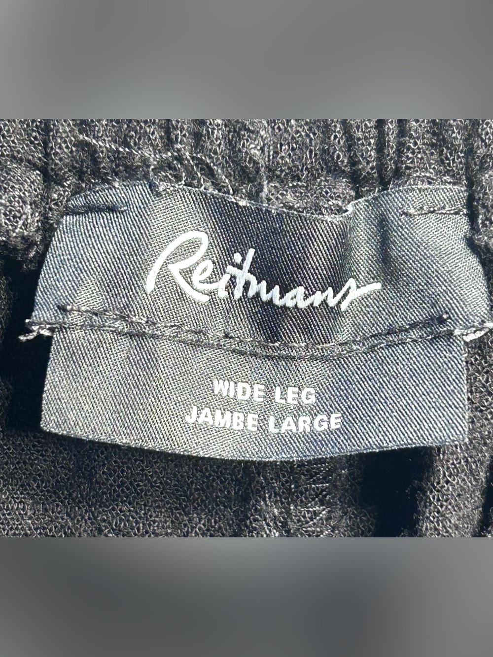 Reitmans Wide Leg Linen Blend Pants Coastal Minimalist Black Petite Small - Picture 3 of 13